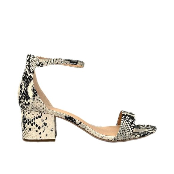 Madden Girl ILEANA Women's Comfort Block Heel Dress Sandals Natural Snake Size 9 - Picture 2 of 7